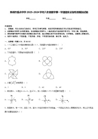 滁州市重点中学2023-2024学年八年级数学第一学期期末达标检测模拟试题含答案