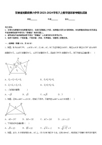 甘肃省民勤县第六中学2023-2024学年八上数学期末联考模拟试题含答案