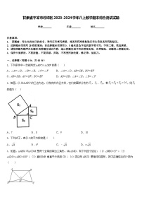 甘肃省平凉市崆峒区2023-2024学年八上数学期末综合测试试题含答案