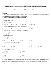 甘肃省张掖市名校2023-2024学年数学八年级第一学期期末综合测试模拟试题含答案