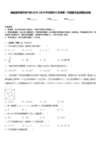 湖南省邵阳市绥宁县2023-2024学年数学八年级第一学期期末监测模拟试题含答案