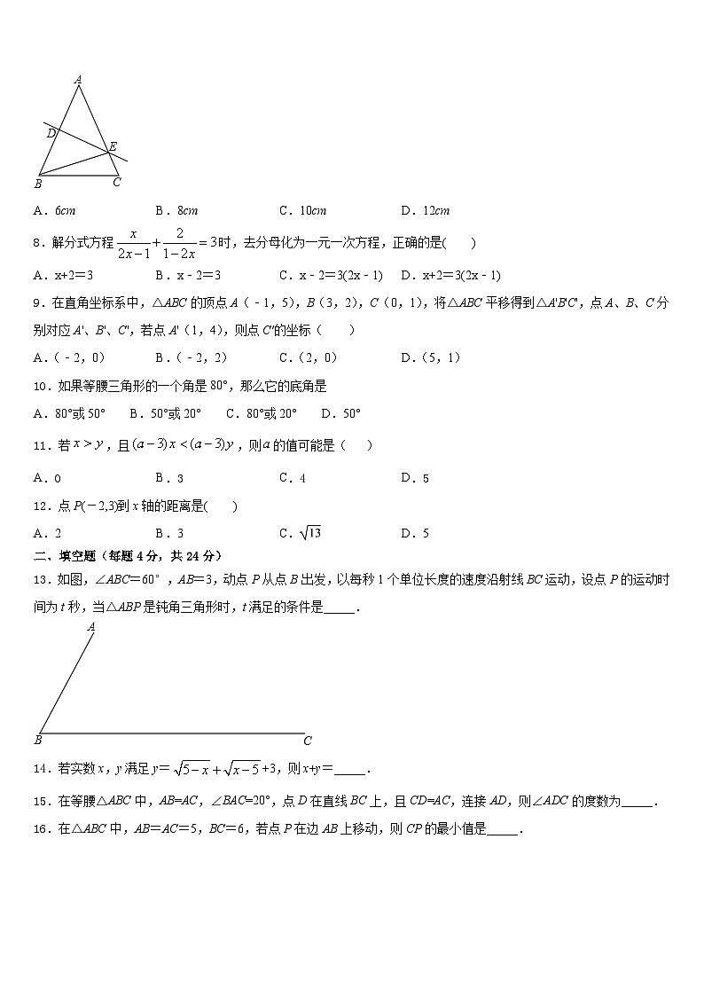 湖南省长沙市湖南师大附中高新实验中学2023-2024学年数学八上期末质量检测试题含答案第2页