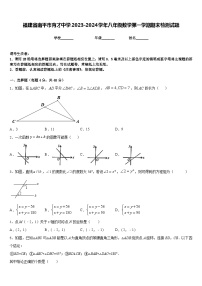 福建省南平市育才中学2023-2024学年八年级数学第一学期期末检测试题含答案