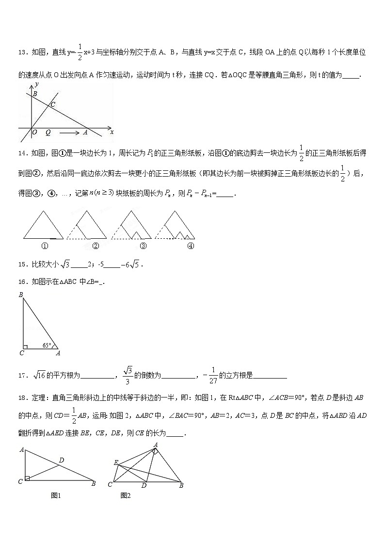 福建省龙岩市永定区湖坑中学2023-2024学年八上数学期末达标检测模拟试题含答案第3页