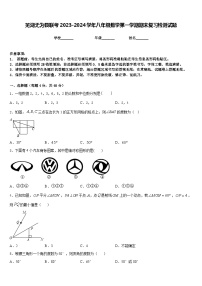 芜湖无为县联考2023-2024学年八年级数学第一学期期末复习检测试题含答案