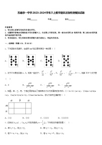 苏南京一中学2023-2024学年八上数学期末达标检测模拟试题含答案