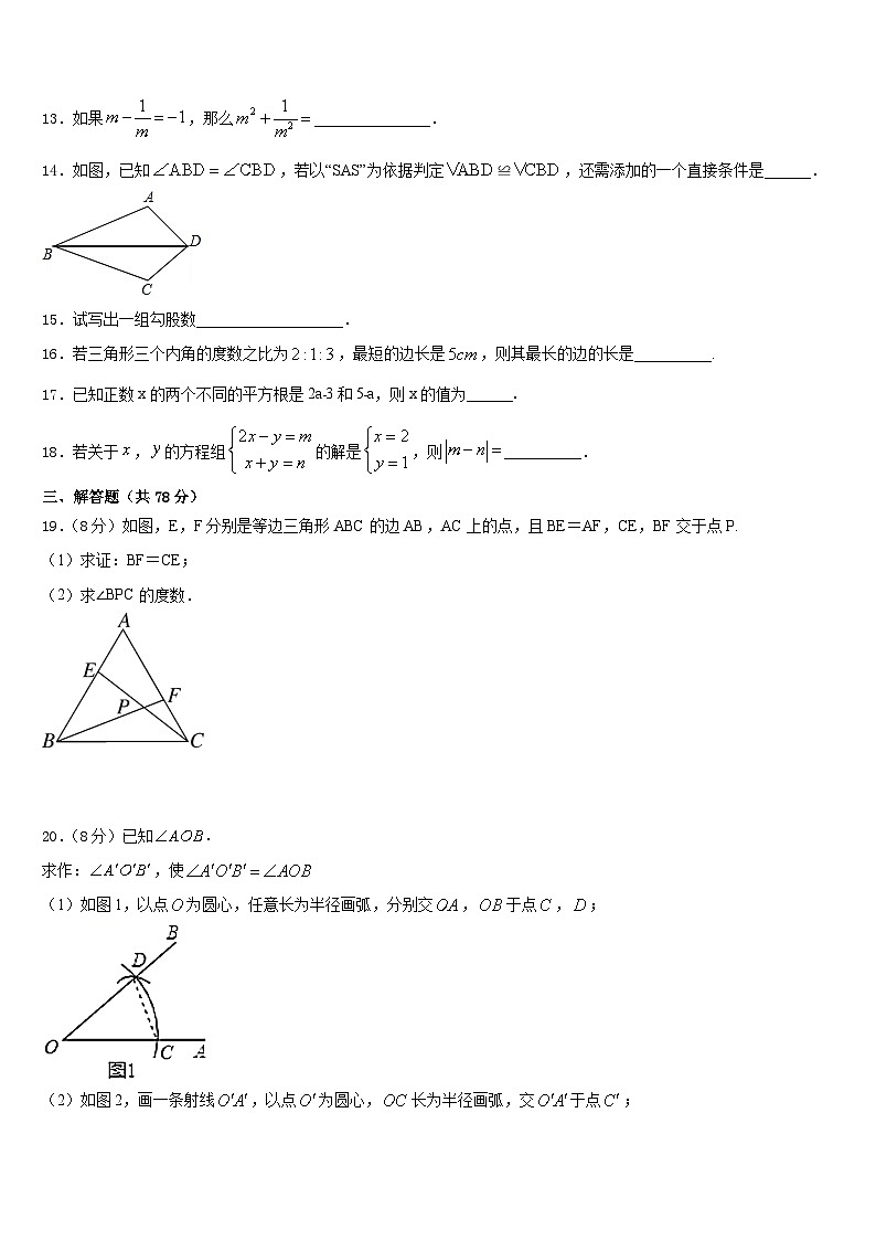 铜陵市重点中学2023-2024学年数学八年级第一学期期末质量跟踪监视试题含答案第3页
