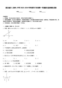 重庆南开（融侨）中学2023-2024学年数学八年级第一学期期末监测模拟试题含答案