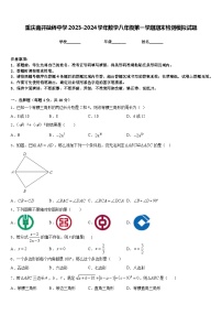 重庆南开融侨中学2023-2024学年数学八年级第一学期期末检测模拟试题含答案