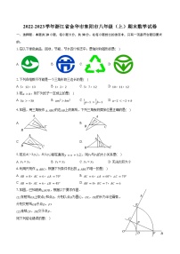 2022-2023学年浙江省金华市东阳市八年级（上）期末数学试卷（含解析）