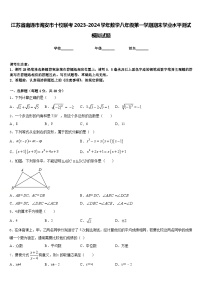 江苏省南通市海安市十校联考2023-2024学年数学八年级第一学期期末学业水平测试模拟试题含答案