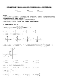 江苏省徐州市睢宁县2023-2024学年八上数学期末学业水平测试模拟试题含答案