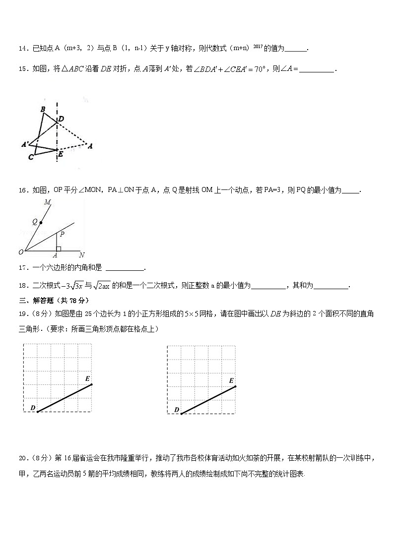 浙江省镇海区五校联考2023-2024学年数学八上期末学业水平测试试题含答案第3页