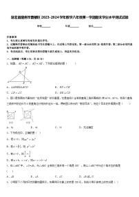 湖北省随州市曾都区2023-2024学年数学八年级第一学期期末学业水平测试试题含答案