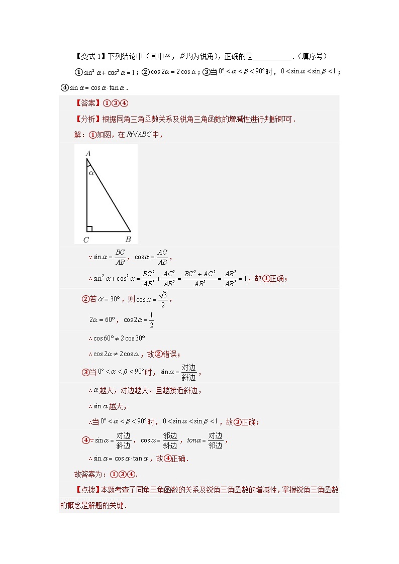 专题28.6 锐角三角函数值与锐角关系（知识讲解）-2023-2024学年九年级数学下册基础知识专项讲练（人教版）第2页