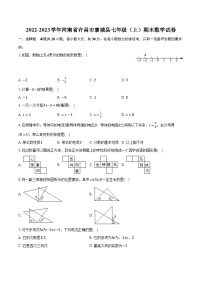 2022-2023学年河南省许昌市襄城县七年级（上）期末数学试卷（含解析）