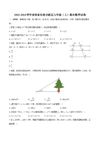 2023-2024学年吉林省长春市新区九年级（上）期末数学试卷（含解析）