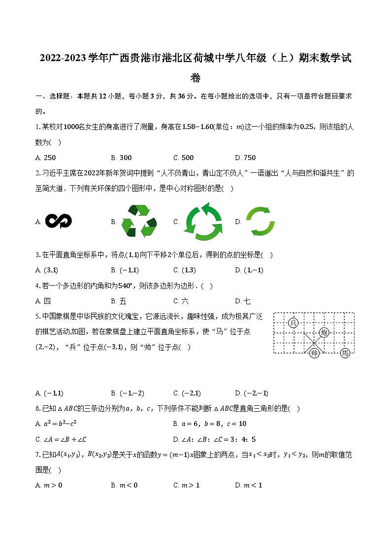 2022-2023学年广西贵港市港北区荷城中学八年级（上）期末数学试卷（含解析）01