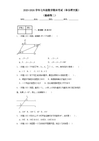 2023-2024学年七年级上学期数学期末考试（华东师大版）基础卷二