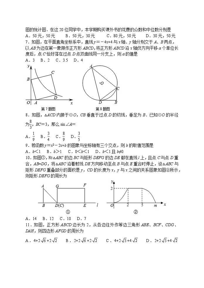 山东省临沂市兰陵县2023-2024鲁教版九年级中考数学第一次模拟试题第2页