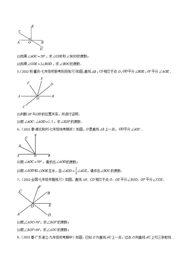第05章 重点突破训练：相交线平行线类型题举例（99题123页）-七年级数学下册同步精品讲义（学生版）（人教版）第3页