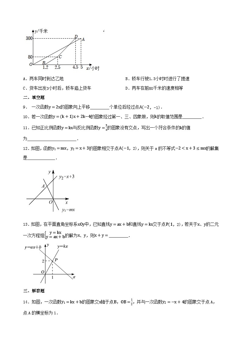 2024年中考数学一轮复习专题：一次函数第2页