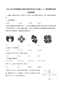 黑龙江省哈尔滨市松北区2023-—2024学年上学期八年级期末数学试卷（五四学制）+