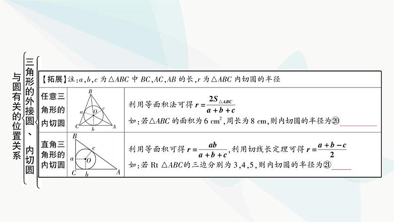 中考数学复习第六章圆第二节与圆有关的位置关系课件第7页