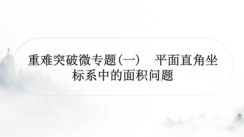 中考数学复习重难突破微专题(一)平面直角坐标系中的面积问题课件01