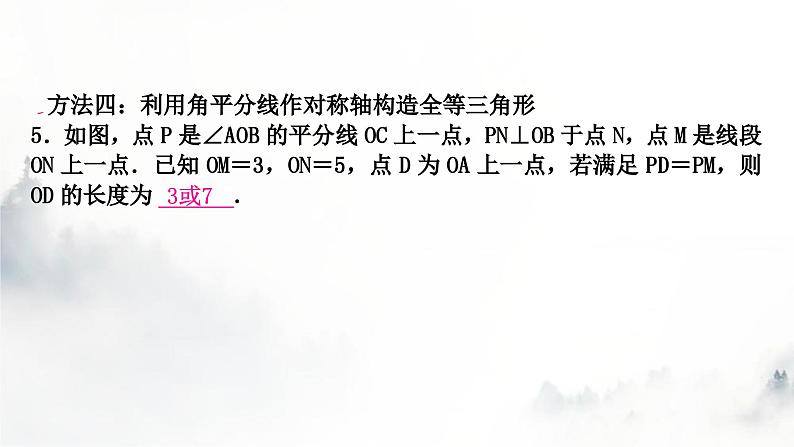 中考数学复习重难突破微专题(四)与角平分线有关的辅助线课件06
