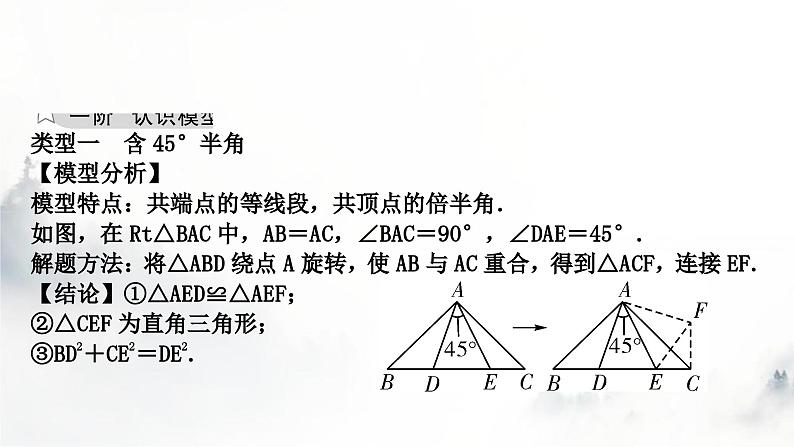 中考数学复习重难突破微专题(五)半角模型课件02