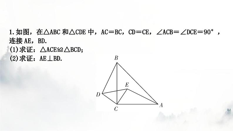 中考数学复习重难突破微专题(八)手拉手模型课件04