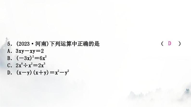 中考数学复习第一章数与式第三节代数式、整式与因式分解课件06