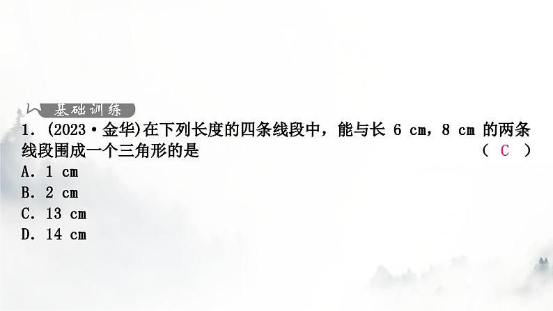 中考数学复习第四章三角形大概念整合2三角形及其性质课件02