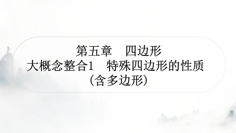 中考数学复习第五章四边形大概念整合1特殊四边形的性质(含多边形)课件01