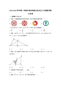 甘肃省武威市凉州区武威第十六中学2023-2024学年八年级（上）期末数学试题（含解析）