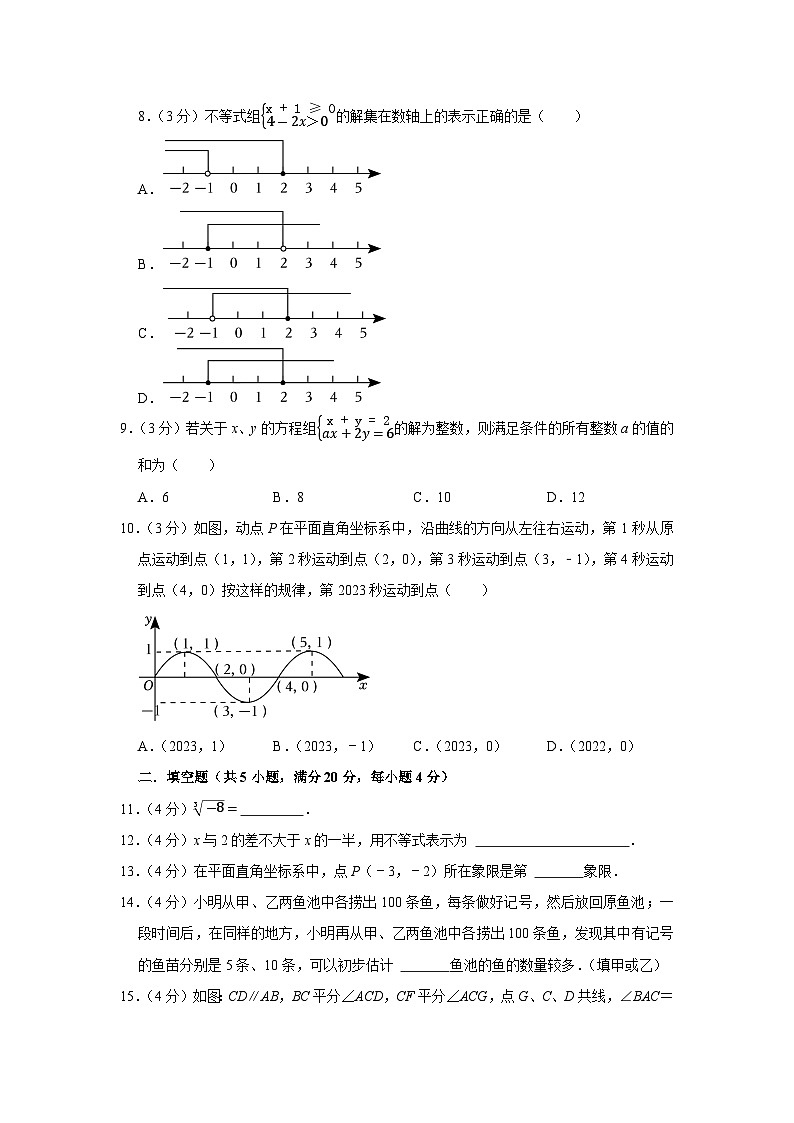 2022-2023学年人教版七年级下册期末数学考试模拟卷第2页