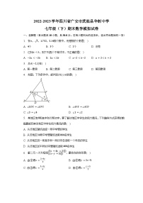 +四川省广安市武胜县华封中学2022-2023学年七年级下学期期末数学模拟试卷+