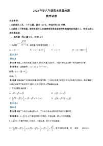 河南省商丘市柘城县2022-2023学年八年级下学期期末数学试题（解析版）