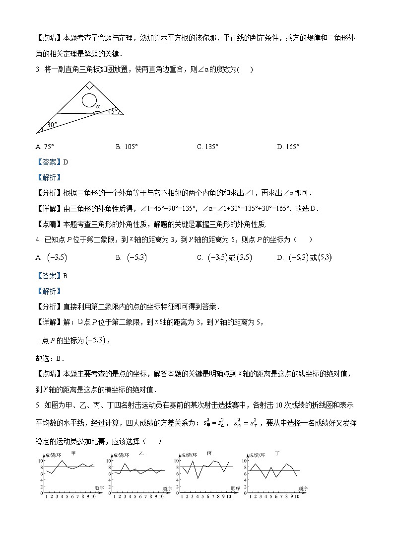 山东省青岛市崂山区2022-2023学年八年级下学期开学考试数学试题（解析版）02