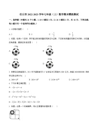 河北省沧州市任丘市2022-2023学年七年级上学期期末模拟测试数学试卷(含解析)