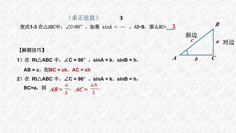 28.1 锐角三角函数 人教版数学九年级下册名师教与练课件08