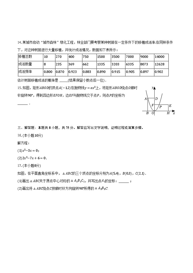 2023-2024学年辽宁省大连市瓦房店市九年级（上）期末数学试卷（含解析）第3页