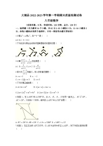 河北省廊坊市大城县2022-2023学年八年级上学期期末质量检测数学试卷(含答案)