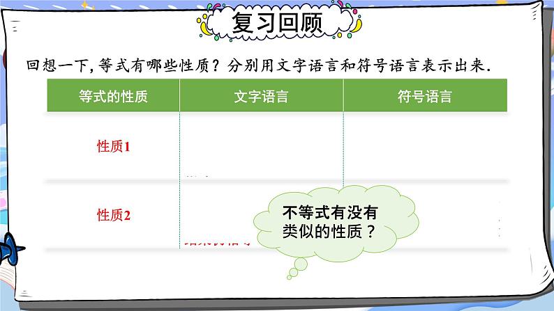 人教版七年级数学下册课件  9.1.2 不等式的性质03