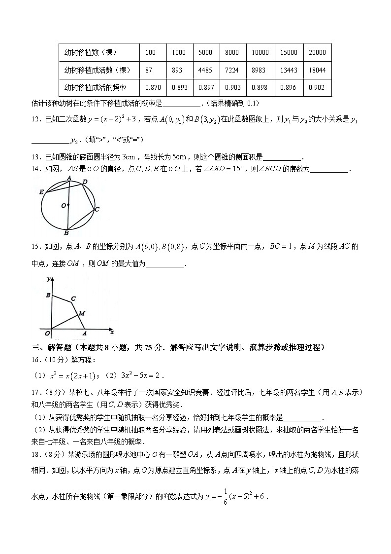 辽宁省营口市2023-2024学年九年级上学期期末数学试题03