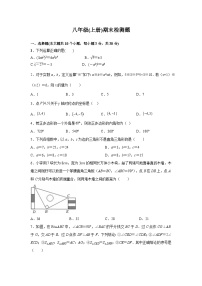 华东师大版2023-2024学年八年级上册数学期末试卷(含答案)