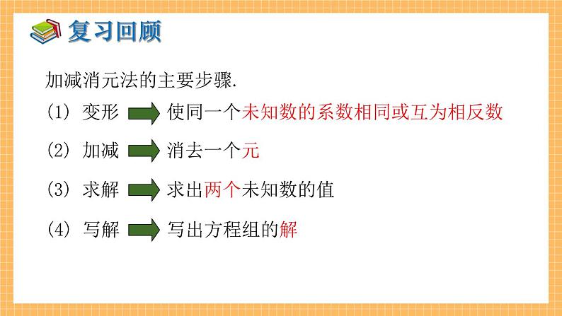 湘教版数学七年级下册1.2.2 加减消元法（第2课时） 同步课件04