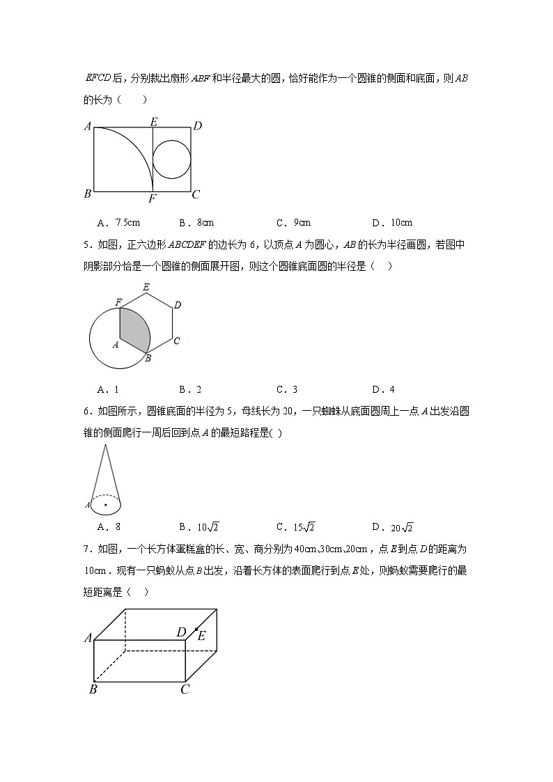 青岛版数学九年级下册第七章空间图形的初步认识期末章节提升练习第2页
