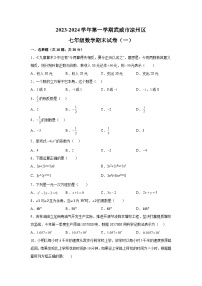 甘肃省武威市凉州区凉州区洪祥镇九年制学校2023-2024学年七年级上学期期末数学试题（含解析）